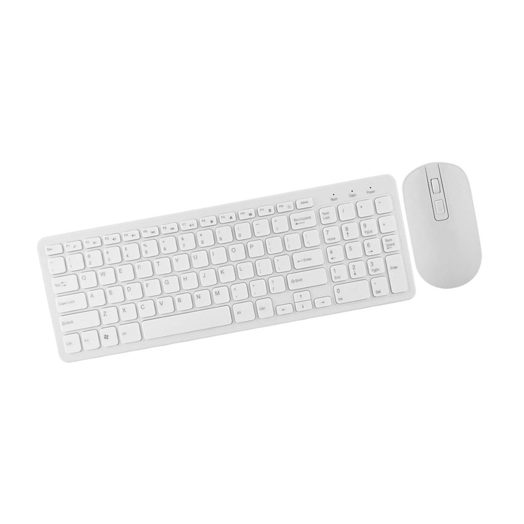108 Keys MultiFunctional 2.4G Wireless Keyboard Mouse Combo High Sensitivity No delay(White)