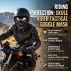 Motorcycle Goggles Face Shield Skull Mask with Goggles Full Face Tactical Mask for Motocross Helmet Moto Ghost Decor Accessories