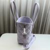 Crossbody bag EVA solid color hole bag storage bag vegetable basket beach bag fashionable hollowed-out travel handbag