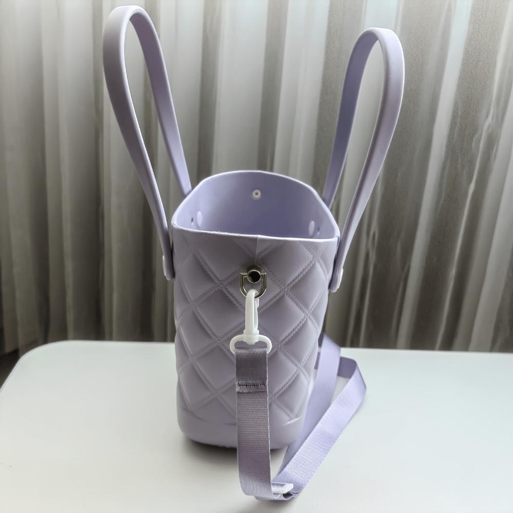 Crossbody bag EVA solid color hole bag storage bag vegetable basket beach bag fashionable hollowed-out travel handbag