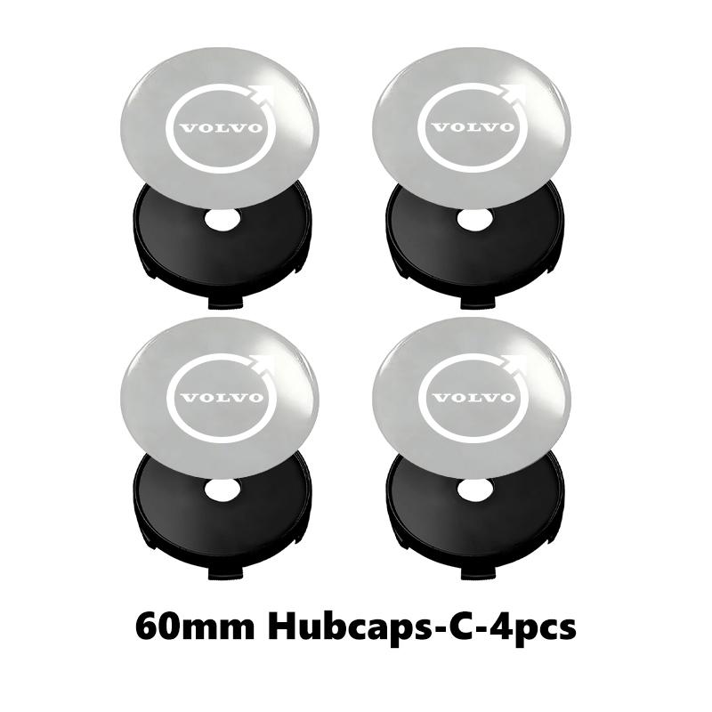 For Volvo 4pcs Car Wheel Hub Protective Cover Universal Anti-Dust Center Cap S60 S80 S90 C30 XC40 XC60 XC70 XC90 V40 V60 V90 T6