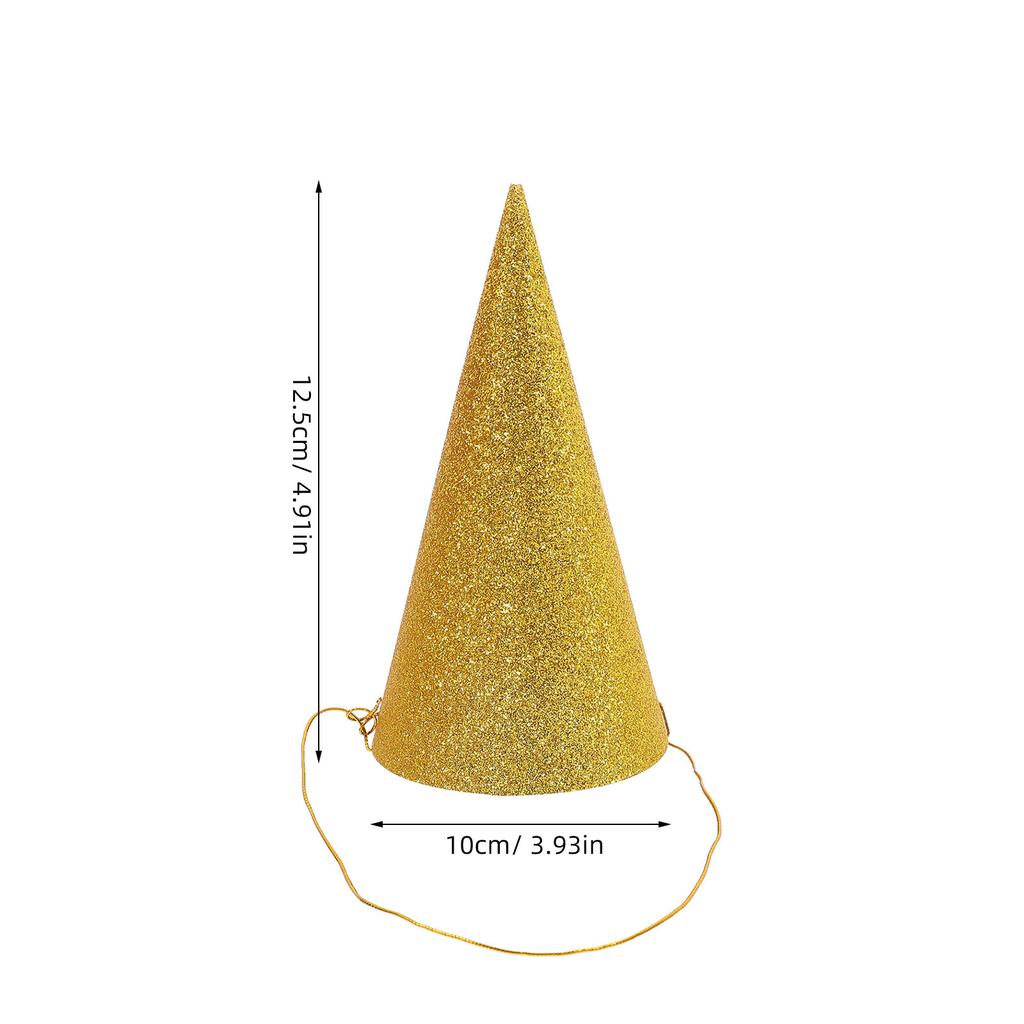 12Pcs Birthday Hats Glitter Cone Party Crowns for Kids Adults Wedding Baby Shower Prince Crown Birthday Crown Baby Crowning