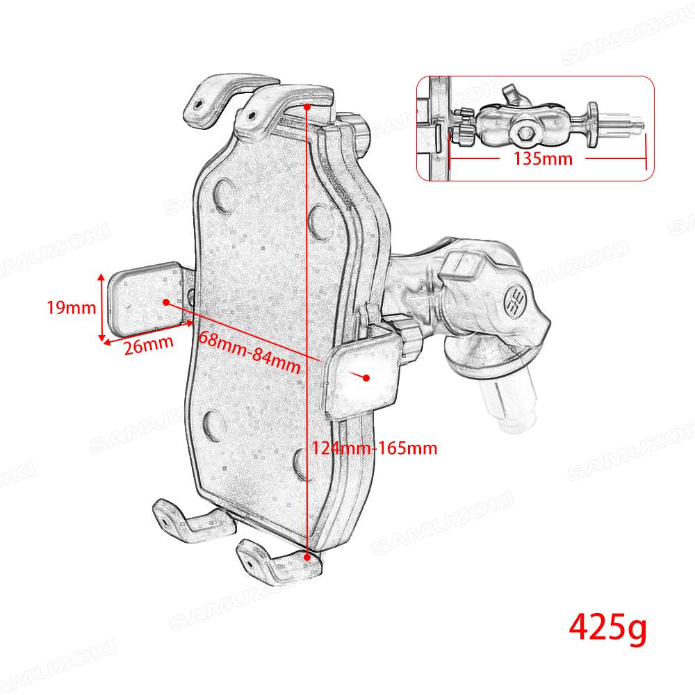 Navigation Phone Holder For HONDA F5 CBR650F VFR1200 BMW S1000RR HP4 2010 14 15 Motorcycle Frame Bracket Support Stand Mount