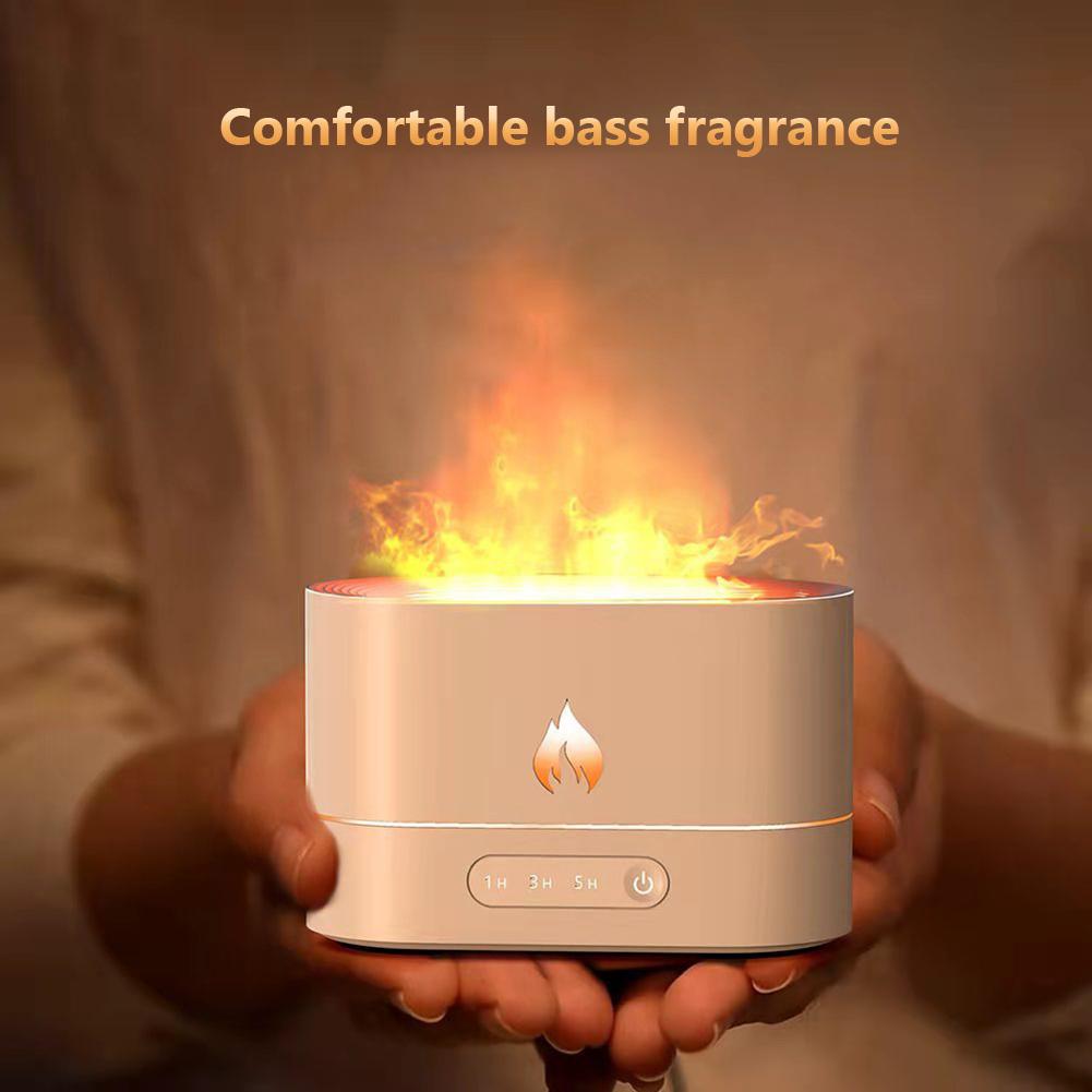 250ml Essential Oil Diffuser LED Night Light Simulation Flame USB Maker Aromatherapy Humidifiers for Home