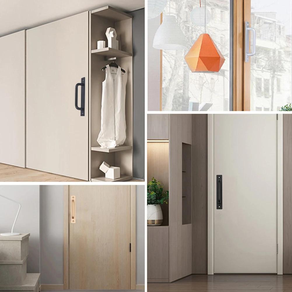 1 pc Door Handle Cabinet Pulls Aluminum Push-pull Balcony Gate Window Pulls Knob Kitchen Furniture Hardware Handle
