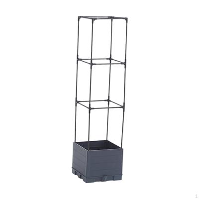 Planter Box with Trellis Plant Pot Minimalist Practical Raised Garden Bed Tomato Cage for Climbing