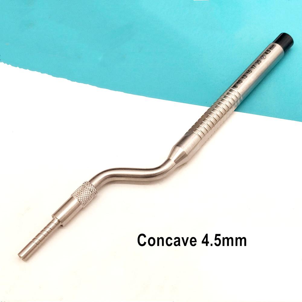 Outil d'ostéotome d'implant dentaire, outil de levage de Sinus dentaire, pointe courbée, poussoir de laboratoire dentaire, outils de dentiste