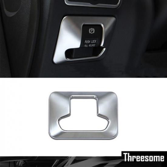 Silver Auto Car ide Handbrake Button Panel Trim Cover fit for Volvo XC60 V60