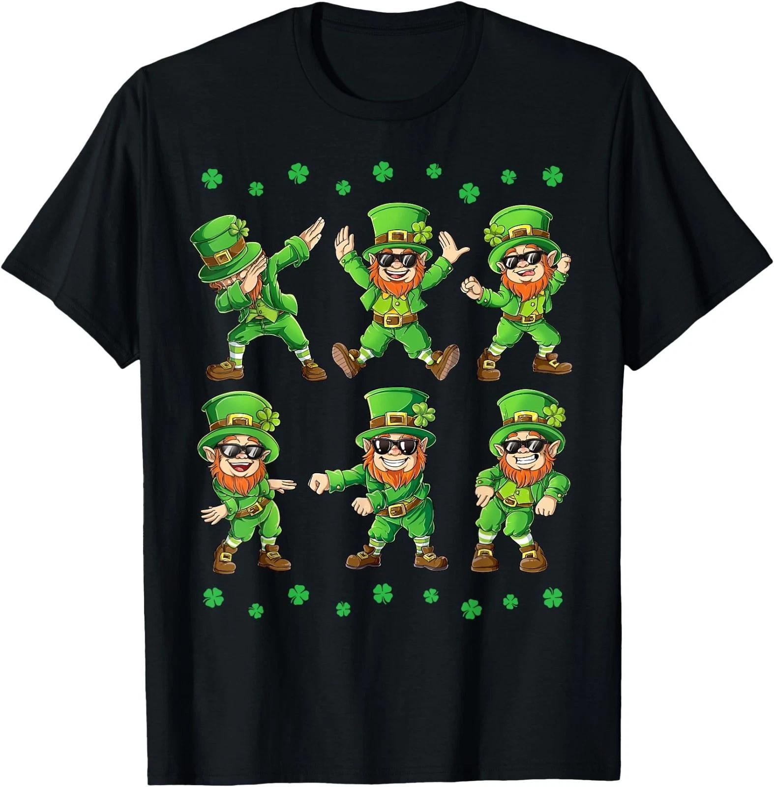 Dancing Leprechauns St Patrick s Day Boys Girls Men Dabbing T-Shirt Small 2XL