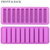 2 PCS Long Strips Silicone Mold Cookie Molds Chocolate Rectangular Cereal Bar Molds Ice Cube Tray Jelly Cake Baking Tools