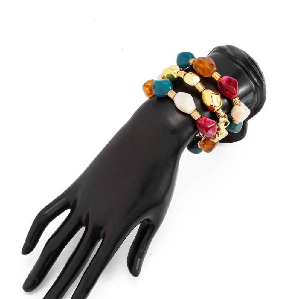 Multi Color Gradient Hue Bracelet Gradient Hue Stackable Wrist Chain  Beach Vacation