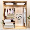 2pcs Vacuum Bags for Clothes Wardrobe Hanging Clothes Storage Organizer Compressed Wardrobe Storage Organizer Bag For Coat