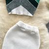 Summer Women Sexy Knitted Striped Sweater Halter Tops Vest and Mini Short Bodycon Sheath Skirt Two Piece Set