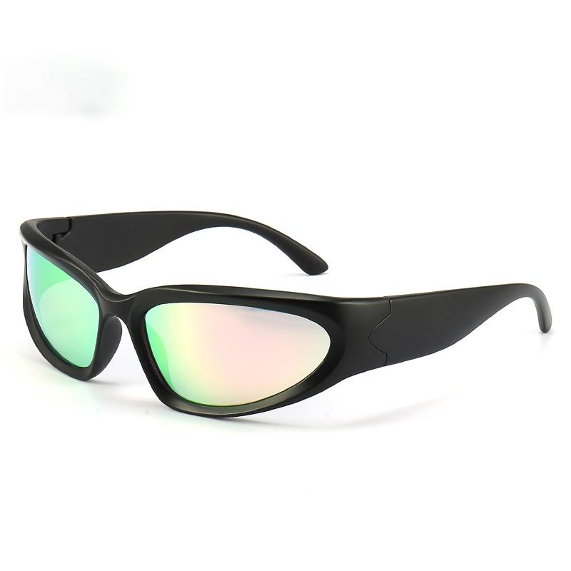 

Retro Polarized Sunglasses Fashion Cat Eye Frame Color Mirror Goggles Men S And Women S Punk Sports Sunglasses