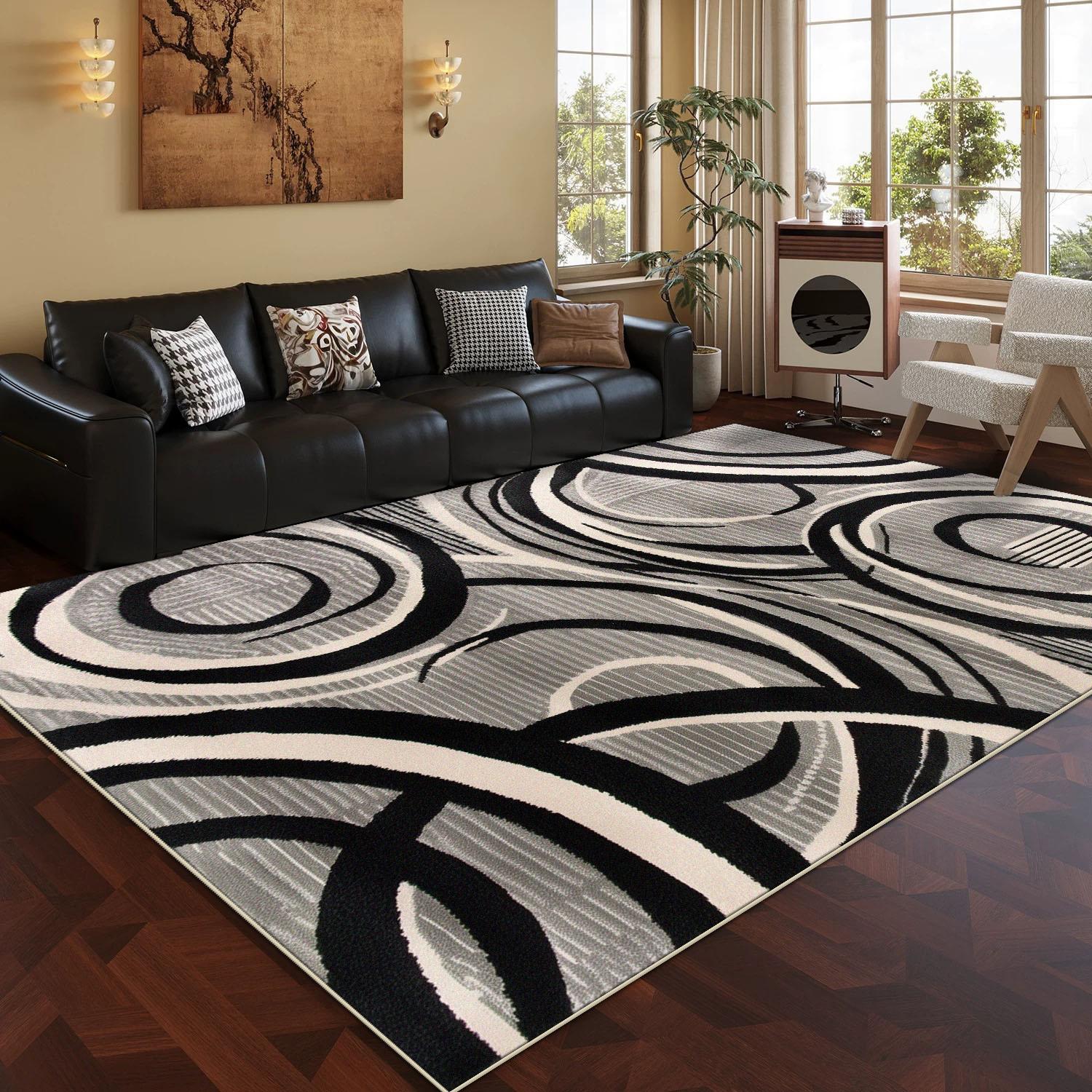 

Abstract Large Area Living Room Carpets Decoration Home Bedroom Bedside Soft Rug Washable Lounge Coffee Tables Non-slip Door Mat 60x90cm