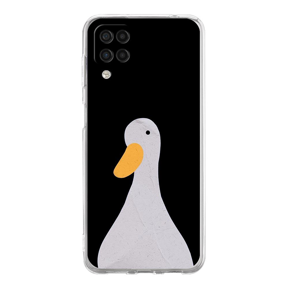 Cartoon Doubt Duck Phone Case For Samsung Galaxy A51 A71 A21S A12 A11 A31 A41 A01 A03S A22 A13 A33 A73 A53 A52 A32 5G A23 Cover