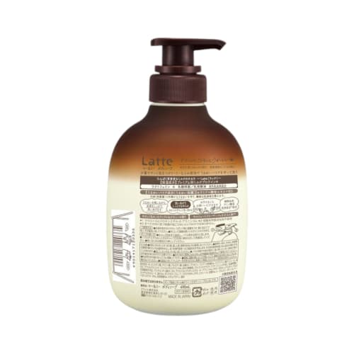 ma&me Latte, a liquid body soap for kids and adults, with an apple and peony scent. 490ml bottle + 360ml refill. This moisturizing, dense foam soap co