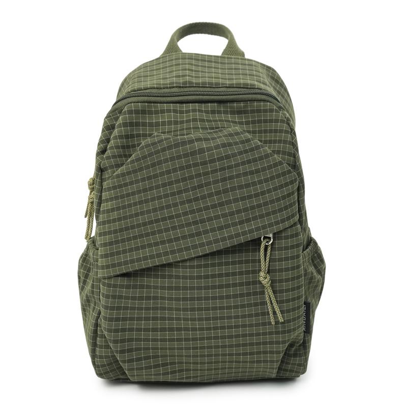 Small Checkered Backpack for Men and Women Fashion Casual Mini Backpack with Zipper Pockets