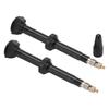 2pcs 60mm Tubeless Presta Valve Stem Lightweight Alloy Valve Stem for Mountain Road BikeBlack