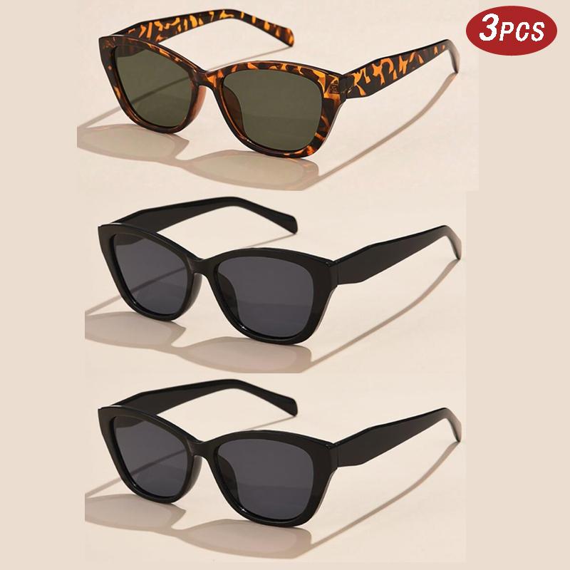 1/3set Trendy Cat Eye Sunglasses Women Vintage Luxury Brand Designer Black Glasses Sun Glasses For Female UV400 Eyewear Shades