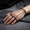 Abnehmbares Punk-Armbandring Gothic-Fingerkette Cooles Design Handgelenkarmbandring Unisex