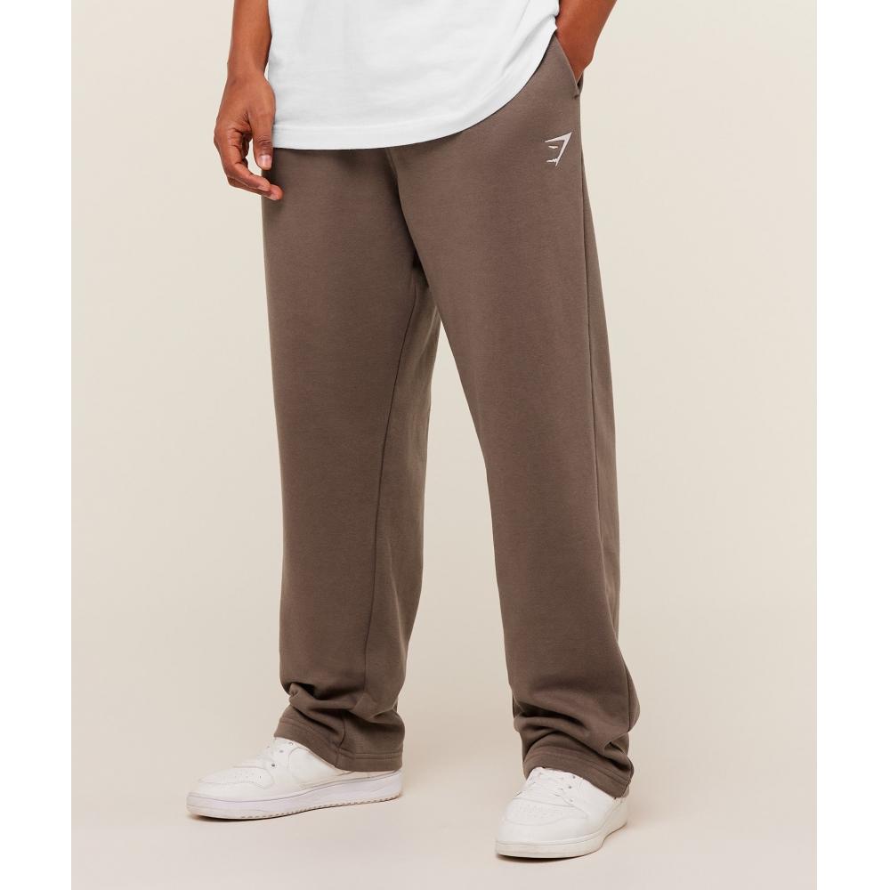 Gymshark Crest Straight Leg Joggers Soft Brown A5a1o Nbzv