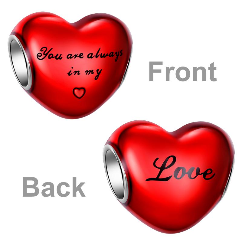 Exquisite Charms Beads Copper Inlaid Zirconium Love Heart Moon Dangle Fit Original Pandora Bracelets Diy Jewelry