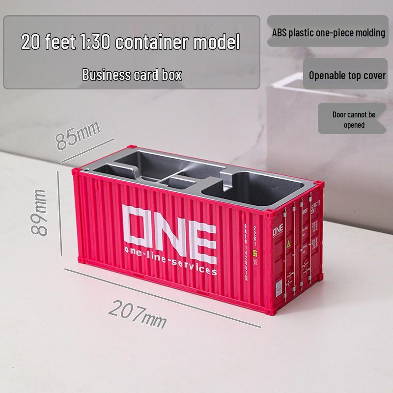 

20-футовый контейнер Модель-орнамент Подставка для ручек с боксом для визиток - Персонализируемый подарок