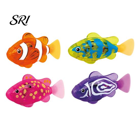 Water Activated Fish Toy 4/6Pcs Water-Activated Electronic Toy, Waterproof Robotic Swimming with LED Children Pool Light, Glowing Interactive 4pcs