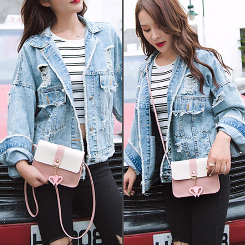 Korean  Women'S Cute Heart Sling Bag