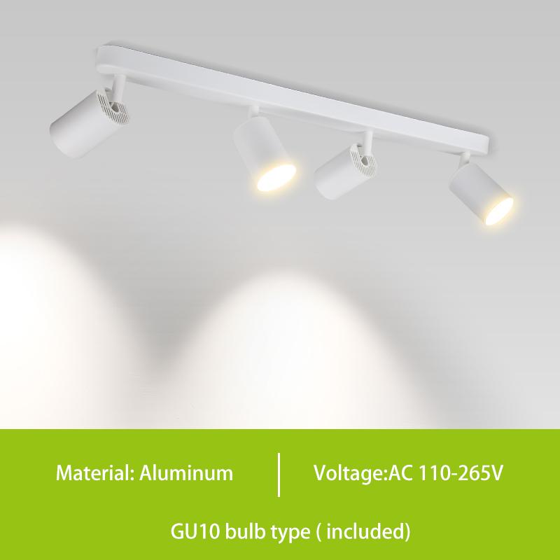3 Color 110-220V GU10 LED Track Light Spotlight Suit Ceiling Lamp COB Spot Lights For Kitchen Commercial Living Room Home