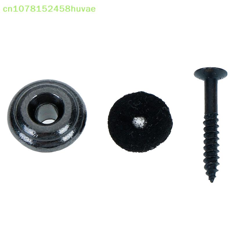 1 Pair Mushroom Head Guitar Strap Buttons Locks With Mounting Screws