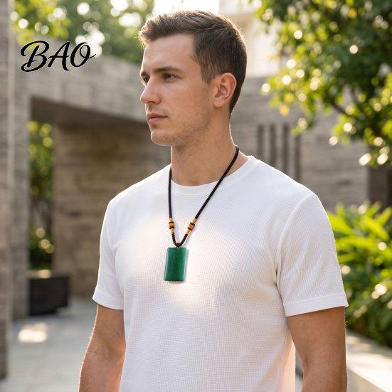 Healing Energy Stone Jewelry Natural Crystal Pendant Necklace, Necklace with Adjustable Fake Gemstone Braided Rope, Polished for Men Women