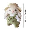 Clothes and Hats Gardener Little Rabbit Doll Handmade Rabbit Plush Doll  Backpack Decor