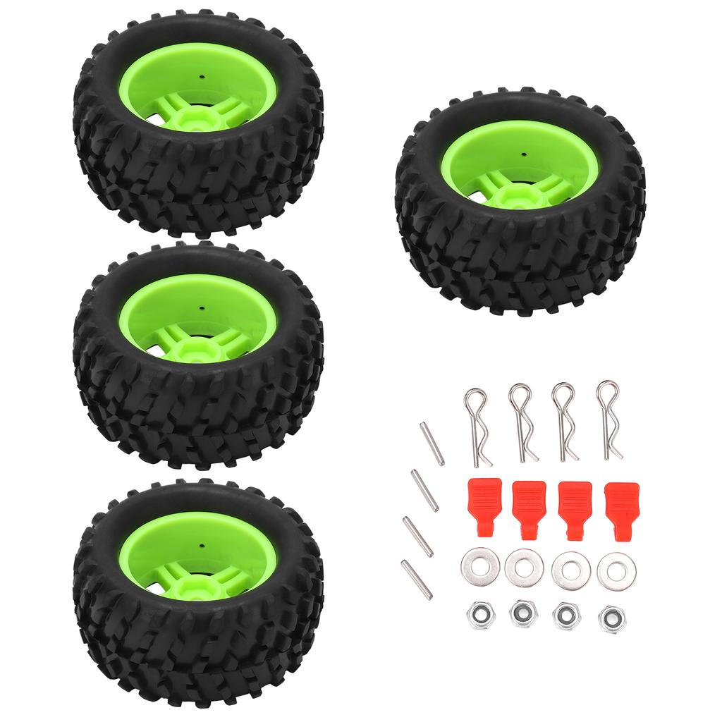 4Pcs RC Wheels And Tires Set 82mm Front and Rear with Interlaced Pattern for WLToys 144001 1 14 RC Off Road Car