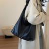 Soft leather large capacity bag for women casual shoulder bag with armpit monochromatic feminine all matched