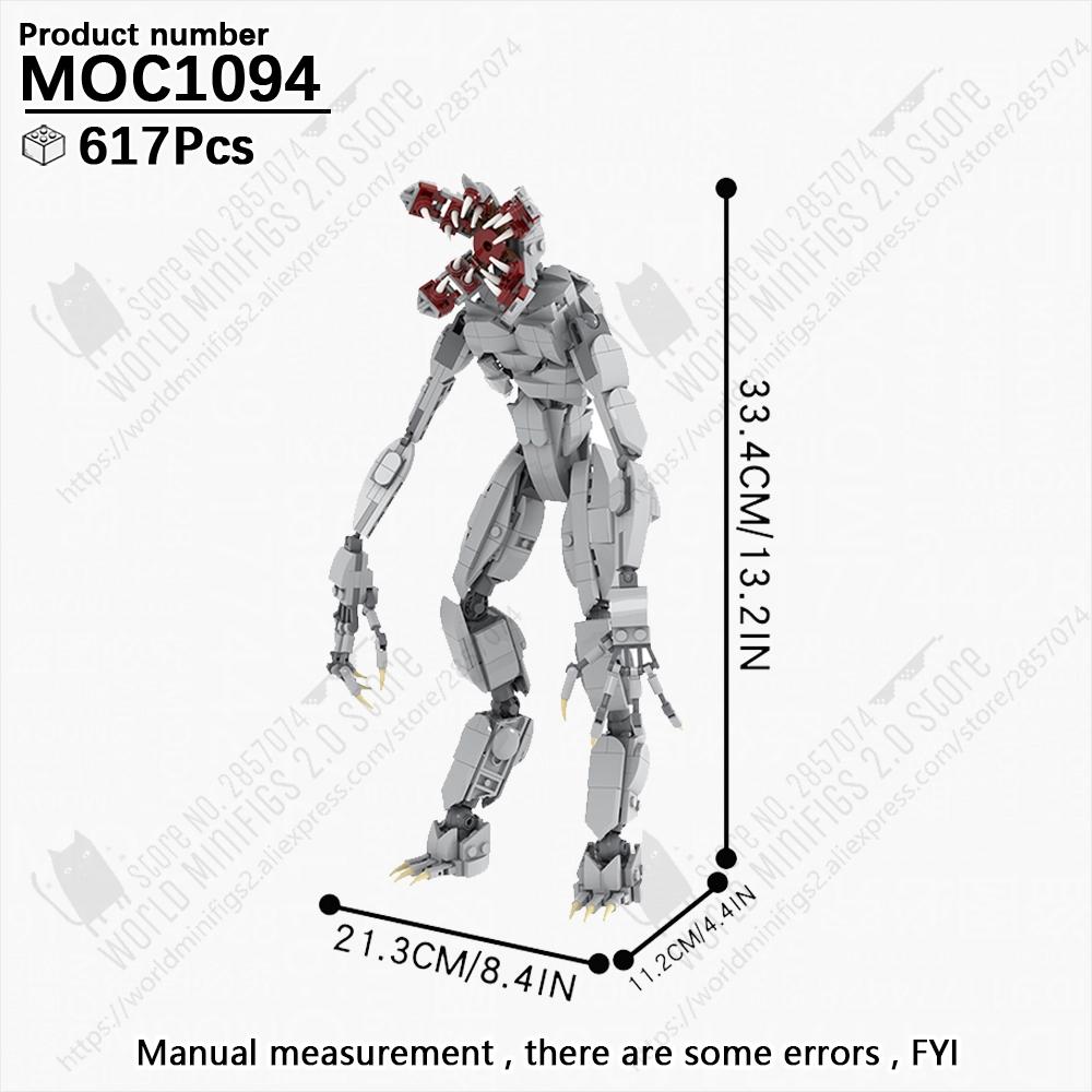MOOXI Horror TV Figures Demon Brickheaded Building Blocks Models Sets MOC Bricks DIY Assembly Toys Kids Gifts Collection Display