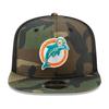 Casquette Snapback 9Fifty en maille Miami Dolphins rétro camouflage bois