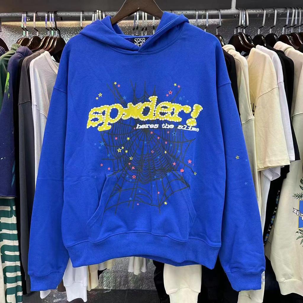 Sp5der European and American hip hop singers with the same printed letters 555555 men and women couples sweater hoodie trend