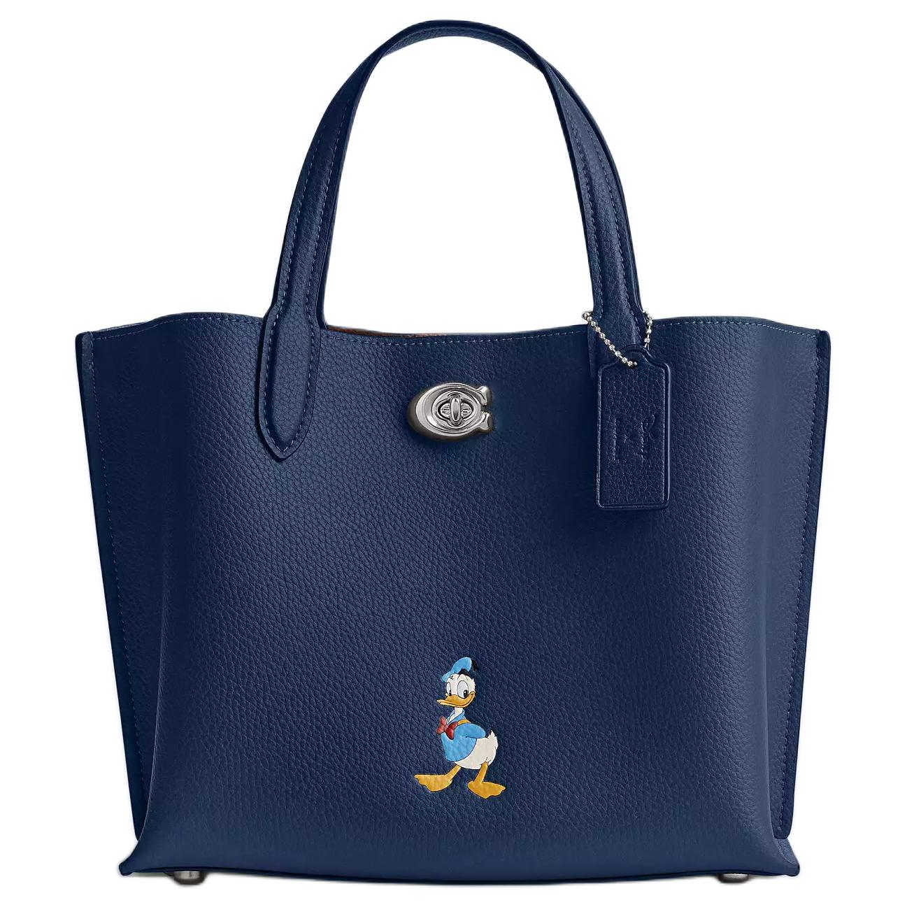 

Coach X Disney Collaboration Willow 24 Logo Lock Closure Pebble Leather Tote Bag Women tote Dark-Blue CQ797-LHRHY Basic Set (Bag+Dust Bag)