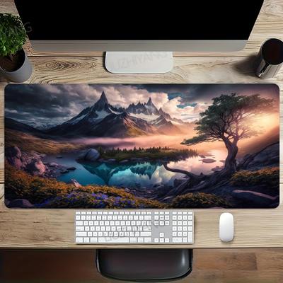 Dreamy Scenery Mouse Pad Large Computer Office Game Table Mats XXL Rubber Anti-slip Gaming Keyboard Mousepads Long  XL Desk Pads