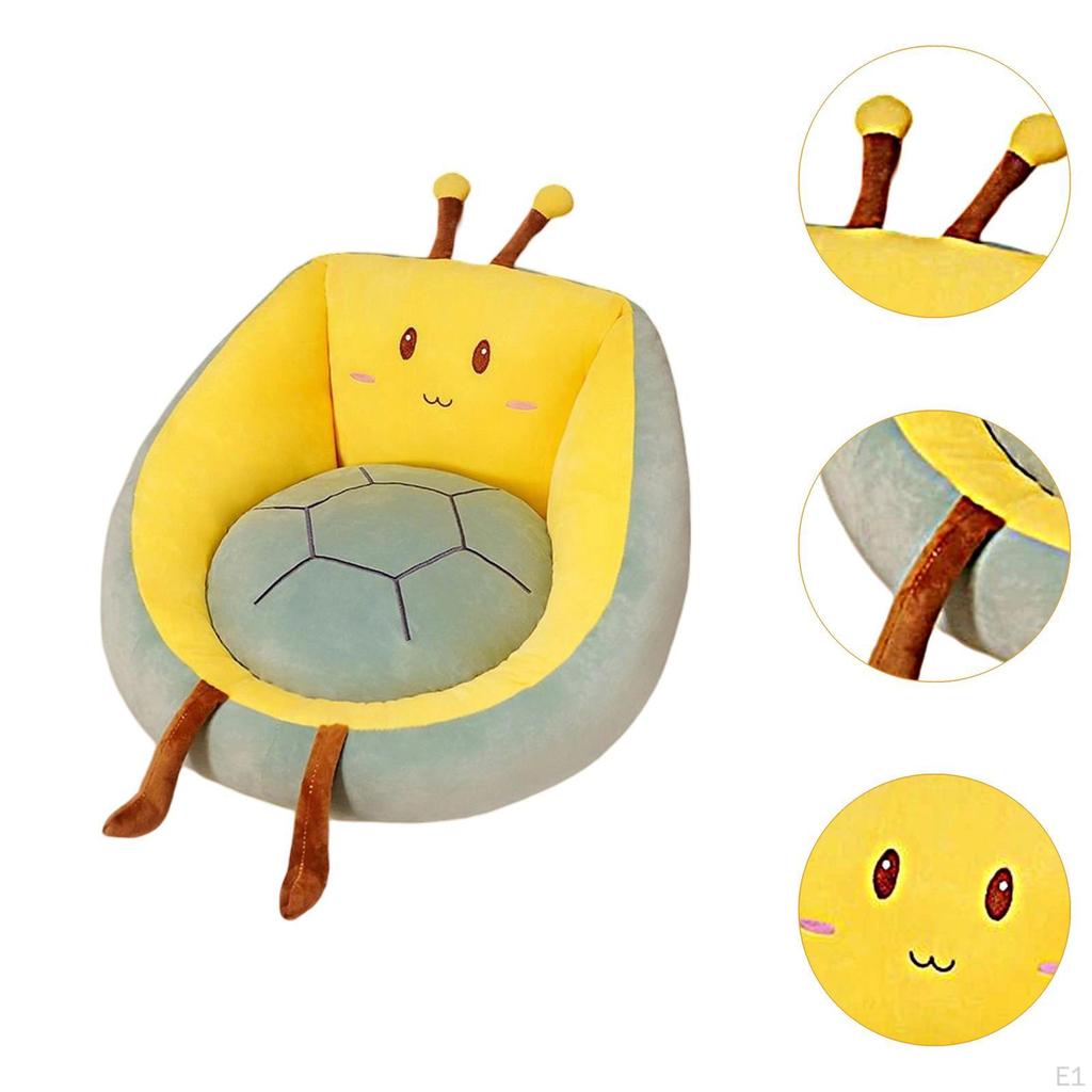 Cartoon Stuffed Animal Shaped Chair Cushion Armrest Pad Half Surrounded Anti Slip Home Seat