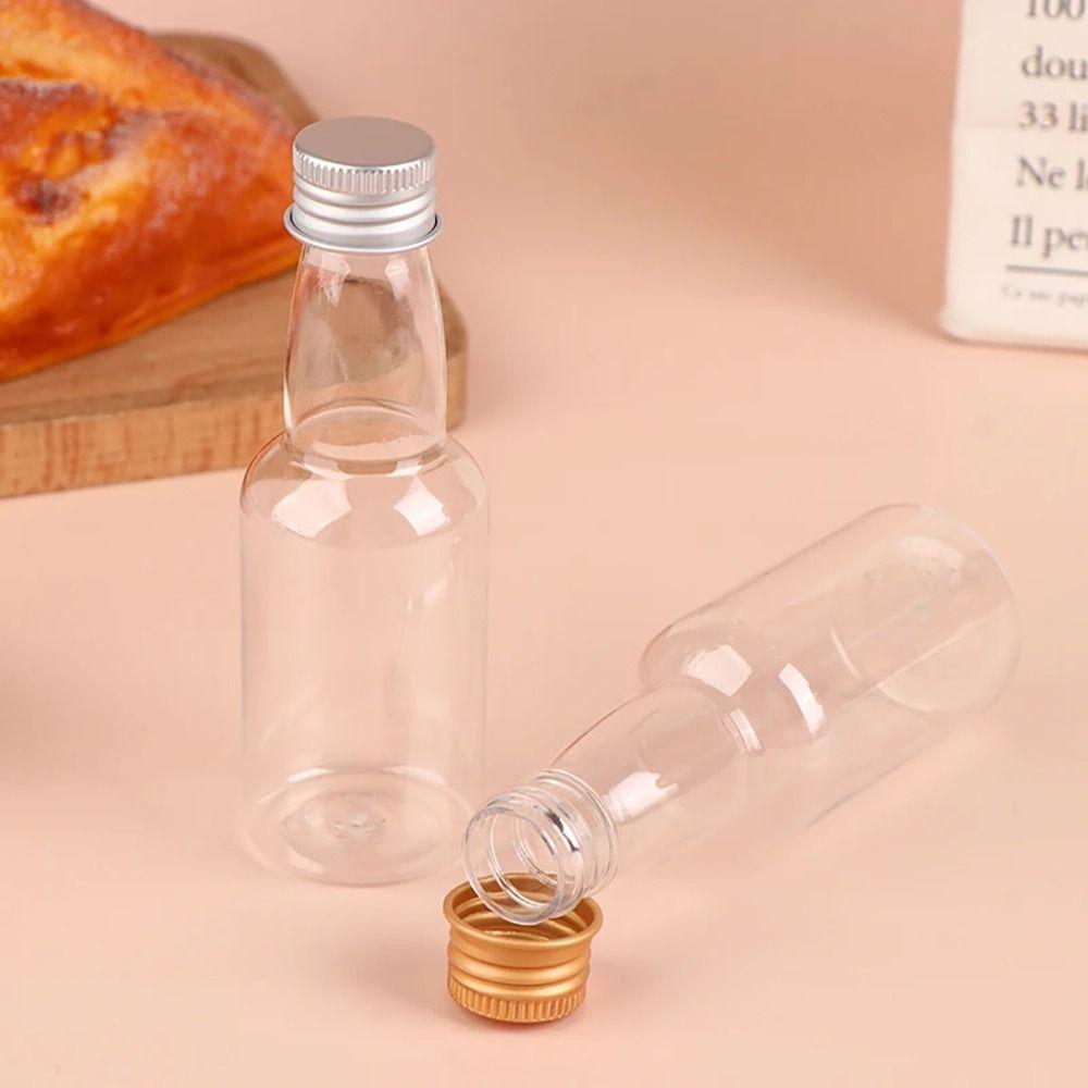 5Pcs Party Supplies Mini Liquor Bottles Set Silver/ Gold Caps Alcohol Shot Bottles