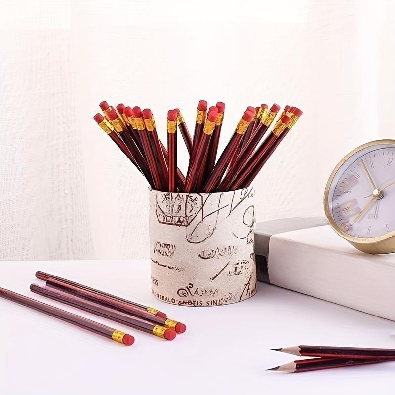 10PCS Caneta de desenho hexagonal com borracha - perfeita para o ensino fundamental - Lápis HB incluído