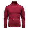 Men's Thick Knitted High-Neck Fleece Pullover Sweater - Autumn & Winter Casual Style