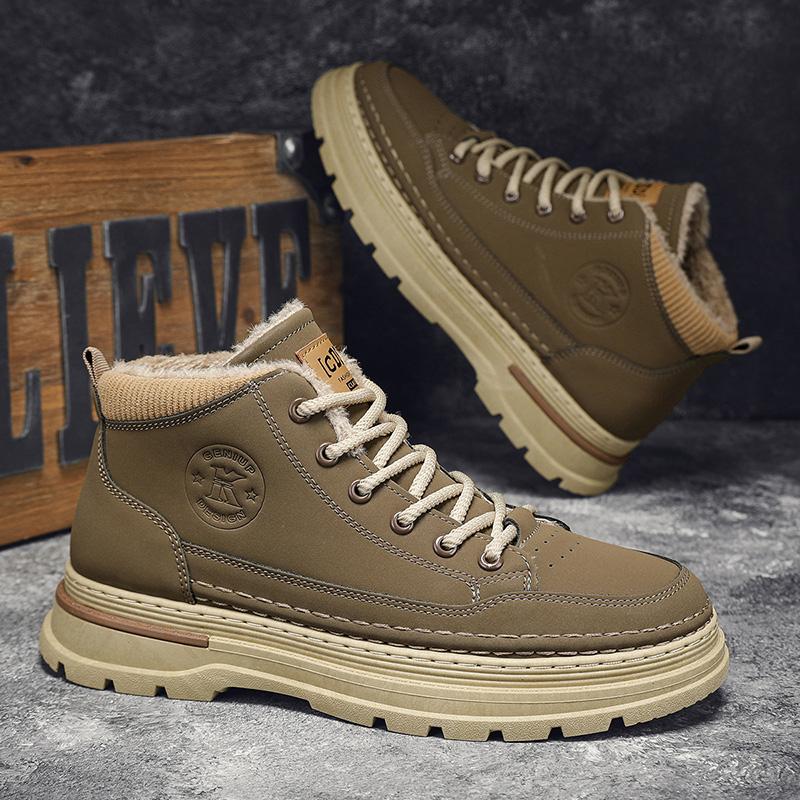New Fashion Winter Men's High Top Martin Boots Students Male Boys Trending Soft Sole Work Shoes Labor Protection Martin Sneakers