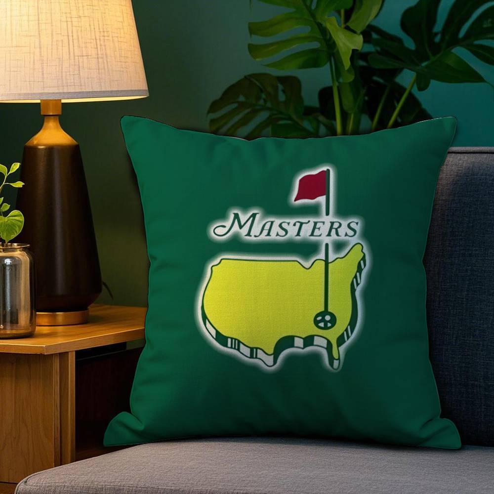 Masters Golf Printing Pillow Case Home Doublesided Printing Short Plush Colorfast Microfiber Cushion Cover