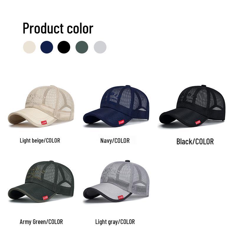 Unisex Summer Mesh Sun Hat: Breathable, Adjustable, Soft Top Baseball Cap for Youth