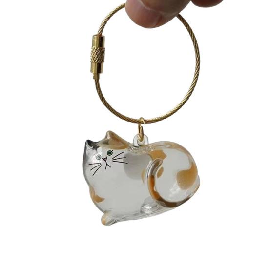 Cat Hair Storage Bottle Transparent Pet Fur Keepsake Keychain for Collecting Cat And Dog Hair Pet Memorial Gift