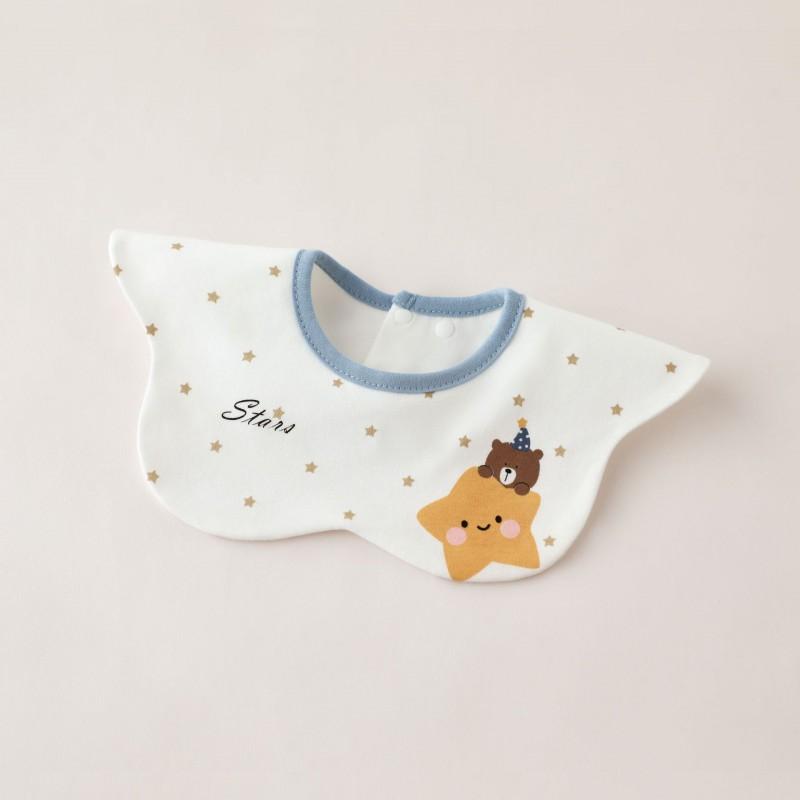 Baby Bibs 360 Rotating Cotton TPU Waterproof Drool Bib Newborns Infants 0-12 Months Soft Absorbent Feeding